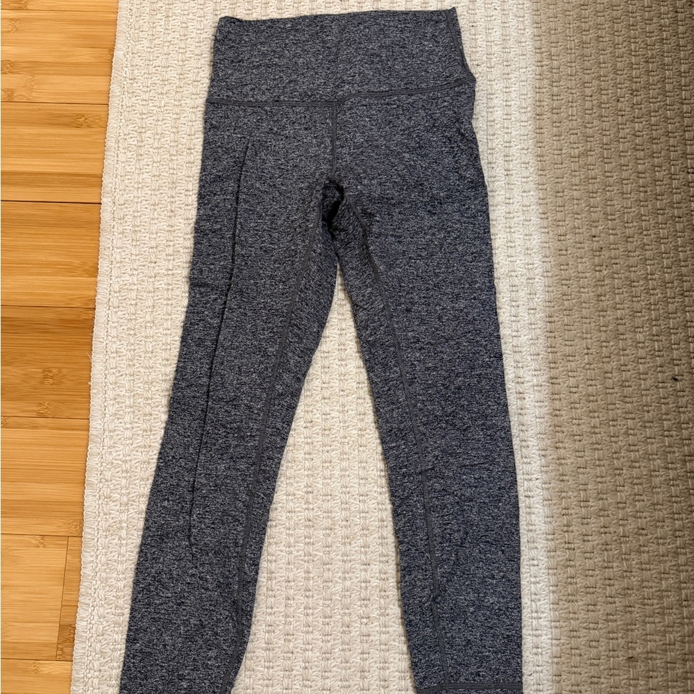 Lululemon Athletica Wunder Under Heathered Gray Leggings